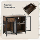 Buffet Sideboard with Doors Power Outlets and LED Light by LJGDeals