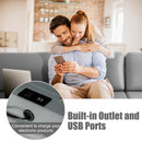 Modular L-shaped Sectional Sofa with Reversible Ottoman and 2 USB Ports by LJGDeals