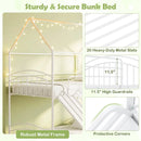 Bunk Bed Twin Over Twin House Bunk Bed Frame with Metal Slats by DirectDeals