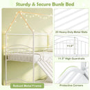 Bunk Bed Twin Over Twin House Bunk Bed Frame with Metal Slats by LJGDeals
