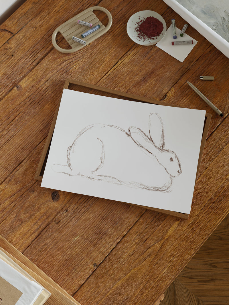 Bunny Charcoal Sketch