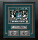 Trey Burton & Nick Foles Eagles Philly Special Collage 11x14 Framed Photo with Engraved Autographs by Dynasty Sports & Framing