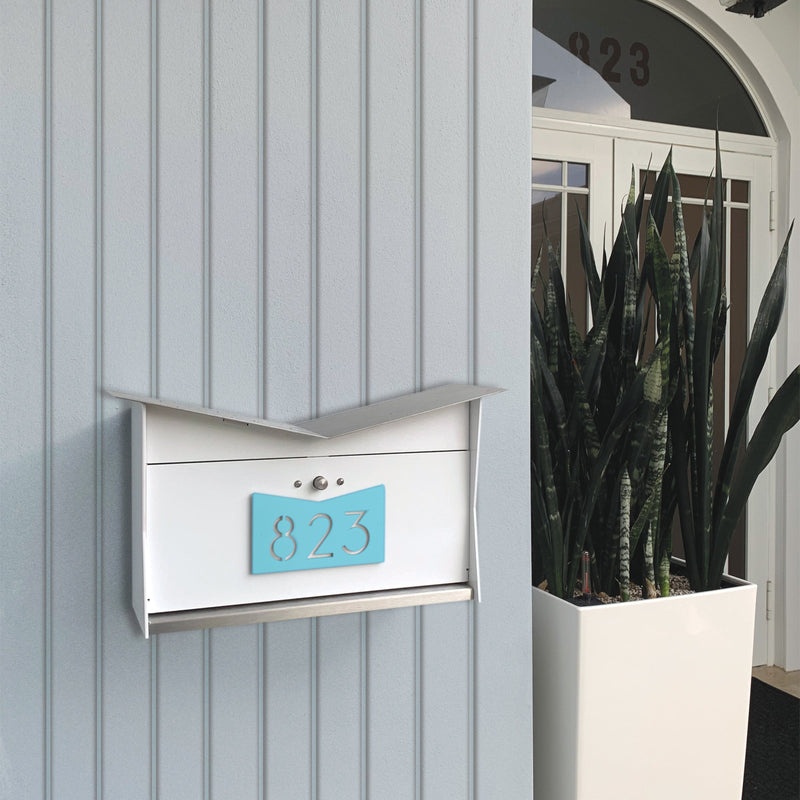 ButterFly Box in ARCTIC WHITE - Wall Mount Mailbox