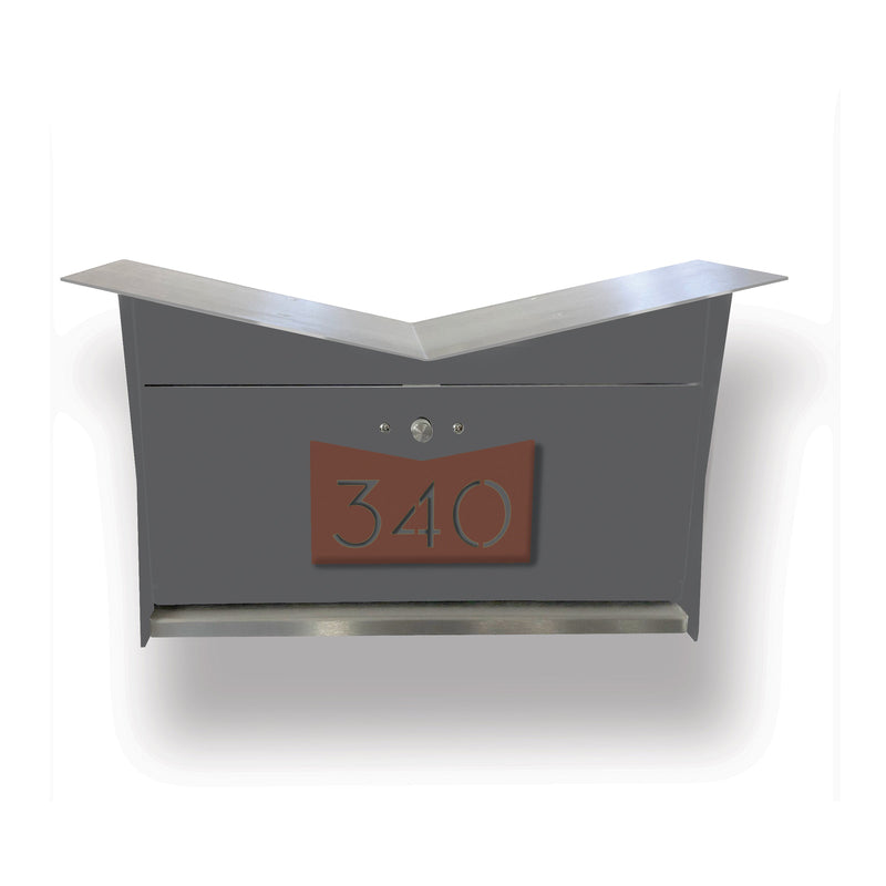ButterFly Box in DESIGNER GRAY - Wall Mount Mailbox