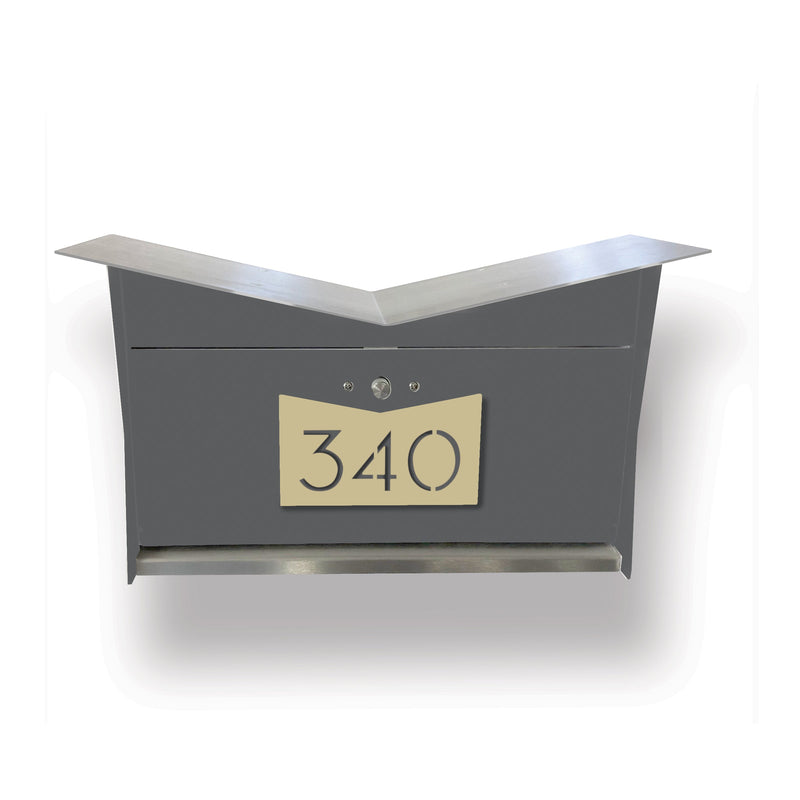 ButterFly Box in DESIGNER GRAY - Wall Mount Mailbox