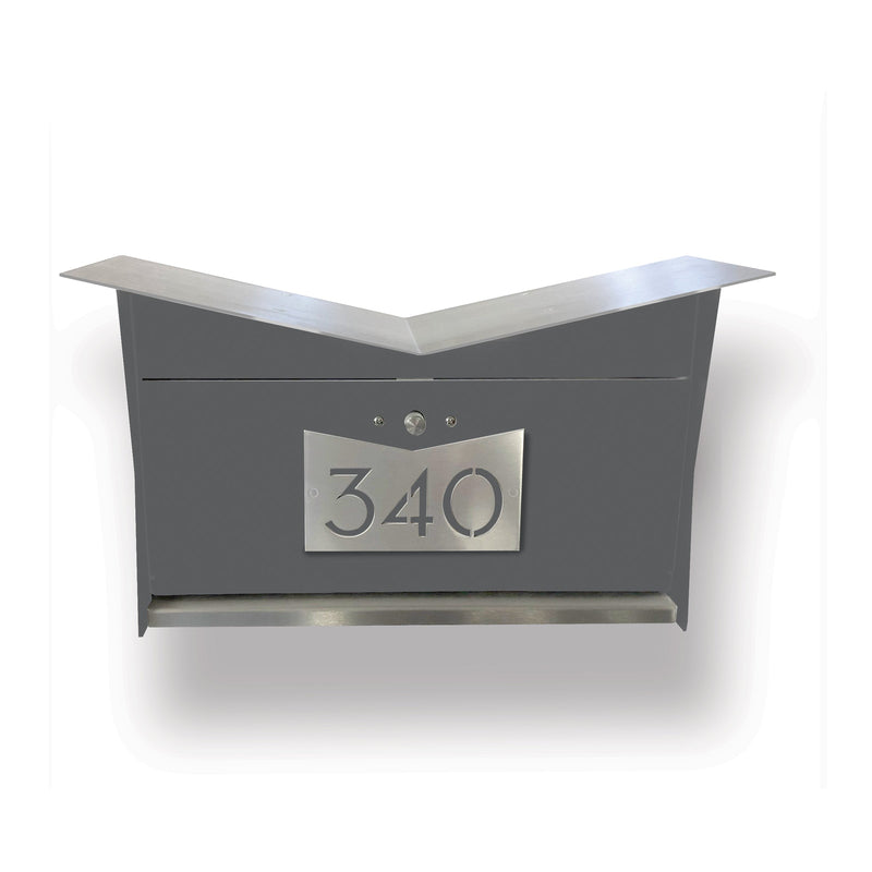 ButterFly Box in DESIGNER GRAY - Wall Mount Mailbox