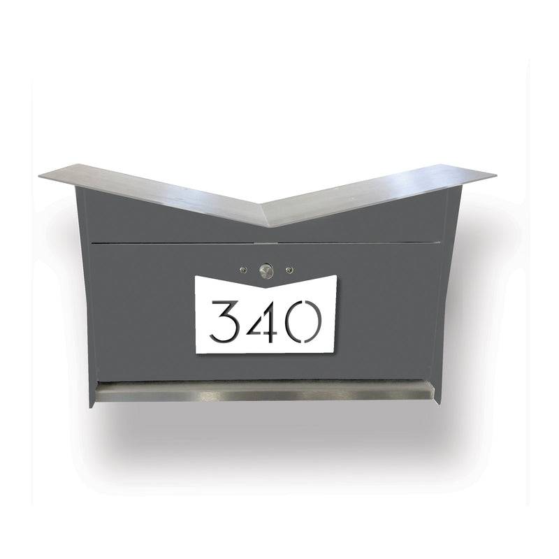 ButterFly Box in DESIGNER GRAY - Wall Mount Mailbox