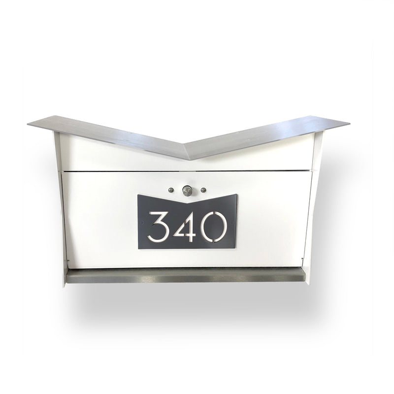 ButterFly Box in ARCTIC WHITE - Wall Mount Mailbox