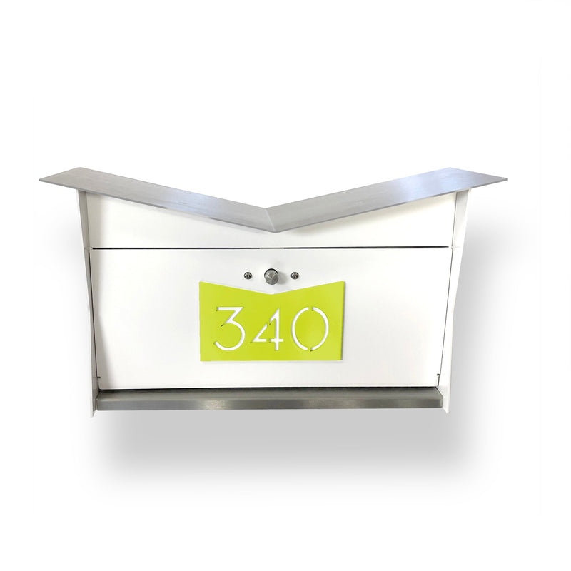 ButterFly Box in ARCTIC WHITE - Wall Mount Mailbox