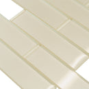 Chiffon White 12x12 Glossy Brick Glass Mosaic Tile (5 pack, 4.83 sq ft/case)