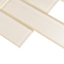 Lace White 12x12 Glossy Brick Glass Mosaic Tile (5 pack, 4.83 sq ft/case)