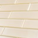 Lace White 12x12 Glossy Brick Glass Mosaic Tile (5 pack, 4.83 sq ft/case)