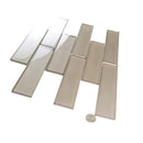 Fossil Gray 12x12 Glossy Brick Glass Mosaic Tile (5 pack, 4.83 sq ft/case) by Apollo Tile