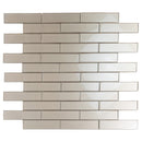 Fossil Gray 12x12 Glossy Brick Glass Mosaic Tile (5 pack, 4.83 sq ft/case) - Sample