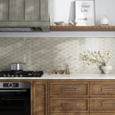 Fossil Gray 12x12 Glossy Brick Glass Mosaic Tile (5 pack, 4.83 sq ft/case) by Apollo Tile