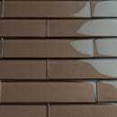 Brown 12x12 Glossy Brick Glass Mosaic Tile (5 pack, 4.83 sq ft/case)