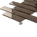 Brown 12x12 Glossy Brick Glass Mosaic Tile (5 pack, 4.83 sq ft/case)