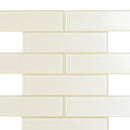 Powder White 12x12 Glossy Brick Glass Mosaic Tile (5 pack, 4.83 sq ft/case)