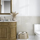 Snow White 0.5x12 Glossy Glass Pencil Tile Trim (10 pack, 0.5 sq ft/case) by Apollo Tile
