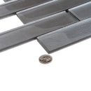 Gray 12x12 Brick Glossy Glass Mosaic Tile (5 pack, 4.83 sq ft/case) - Sample