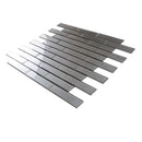 Gray 12x12 Brick Glossy Glass Mosaic Tile (5 pack, 4.83 sq ft/case) by Apollo Tile