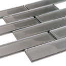 Gray 12x12 Brick Glossy Glass Mosaic Tile (5 pack, 4.83 sq ft/case) - Sample