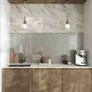 Gray 12x12 Brick Glossy Glass Mosaic Tile (5 pack, 4.83 sq ft/case) by Apollo Tile