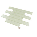 Light Sea Green 12x12 Glossy Brick Glass Mosaic Tile (5 pack, 4.83 sq ft/case) - Sample