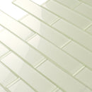 Light Sea Green 12x12 Glossy Brick Glass Mosaic Tile (5 pack, 4.83 sq ft/case)