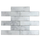 Light Gray 12x12 Brick Glossy Glass Mosaic Tile (5 pack, 4.83 sq ft/case) - Sample