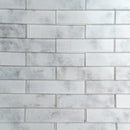 Light Gray 12x12 Brick Glossy Glass Mosaic Tile (5 pack, 4.83 sq ft/case) - Sample