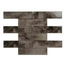 Dark Gray 12x12 Glossy Brick Glass Mosaic Tile (5 pack, 4.83 sq ft/case)