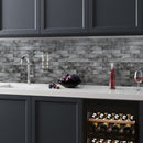 Dark Gray 12x12 Glossy Brick Glass Mosaic Tile (5 pack, 4.83 sq ft/case)