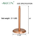 Copper Paper Towel Holder Roll Dispenser Stand for Kitchen Countertop & Dining Room Table - AK79304-C