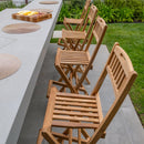 Emmett Natural Teak Indoor/Outdoor Folding Bar Stool - 30"