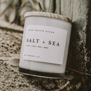 Salt and Sea Soy Candle - White Jar - 11 oz