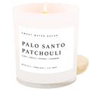 Palo Santo Patchouli Soy Candle - White Jar - 11 oz