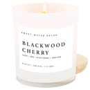 Blackwood Cherry Soy Candle - White Jar - 11 oz by Sweet Water Decor