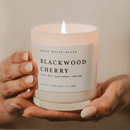 Blackwood Cherry Soy Candle - White Jar - 11 oz by Sweet Water Decor