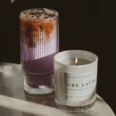 Ube Latte Soy Candle - White Jar - 11 oz by Sweet Water Decor