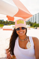 Ciao - Pink Canvas Trucker Hat