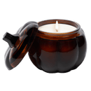 Hello Fall Soy Candle - Amber Glass Pumpkin Jar - 20 oz by Sweet Water Decor