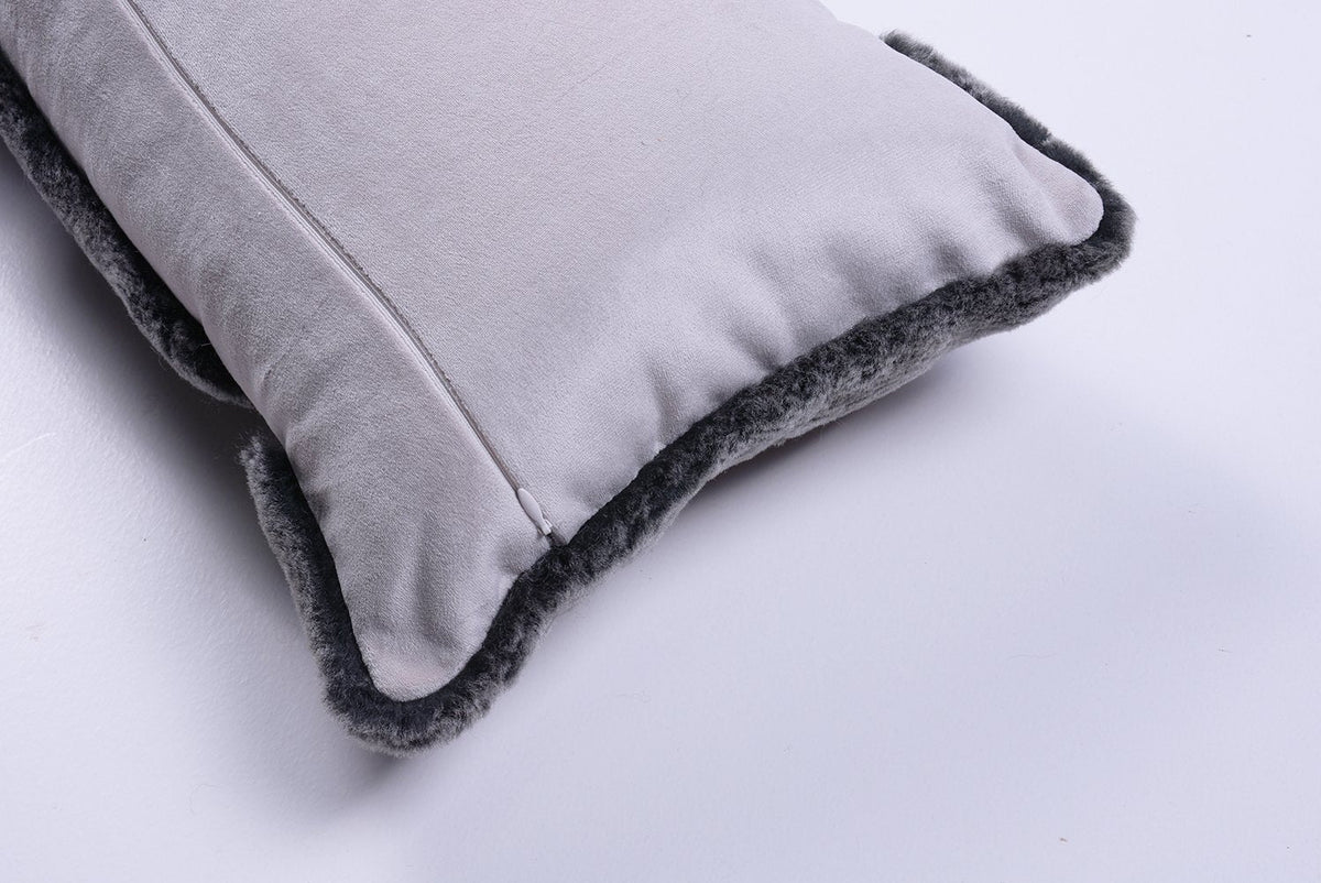 Shearling & Leather Lumbar Pillow, photo 7 of 7