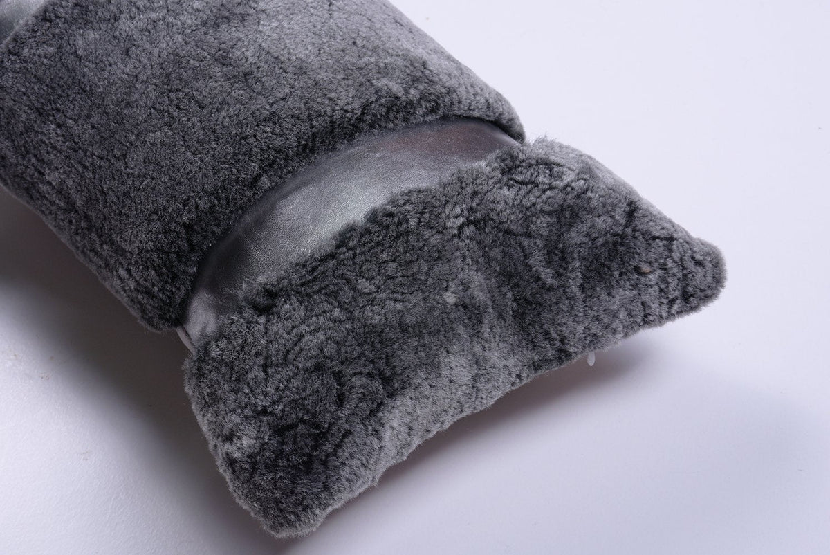 Shearling & Leather Lumbar Pillow, photo 6 of 7