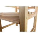 Åre Natural Teak Outdoor Patio Dining Chair with Arm Rests