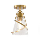 7 Inch Walker 1-Light Semi-Flush Mount Ceiling Light