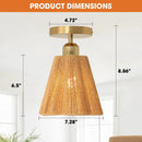 7 Inch Yves 1-Light Semi-Flush Mount Ceiling Light by Parrot Uncle