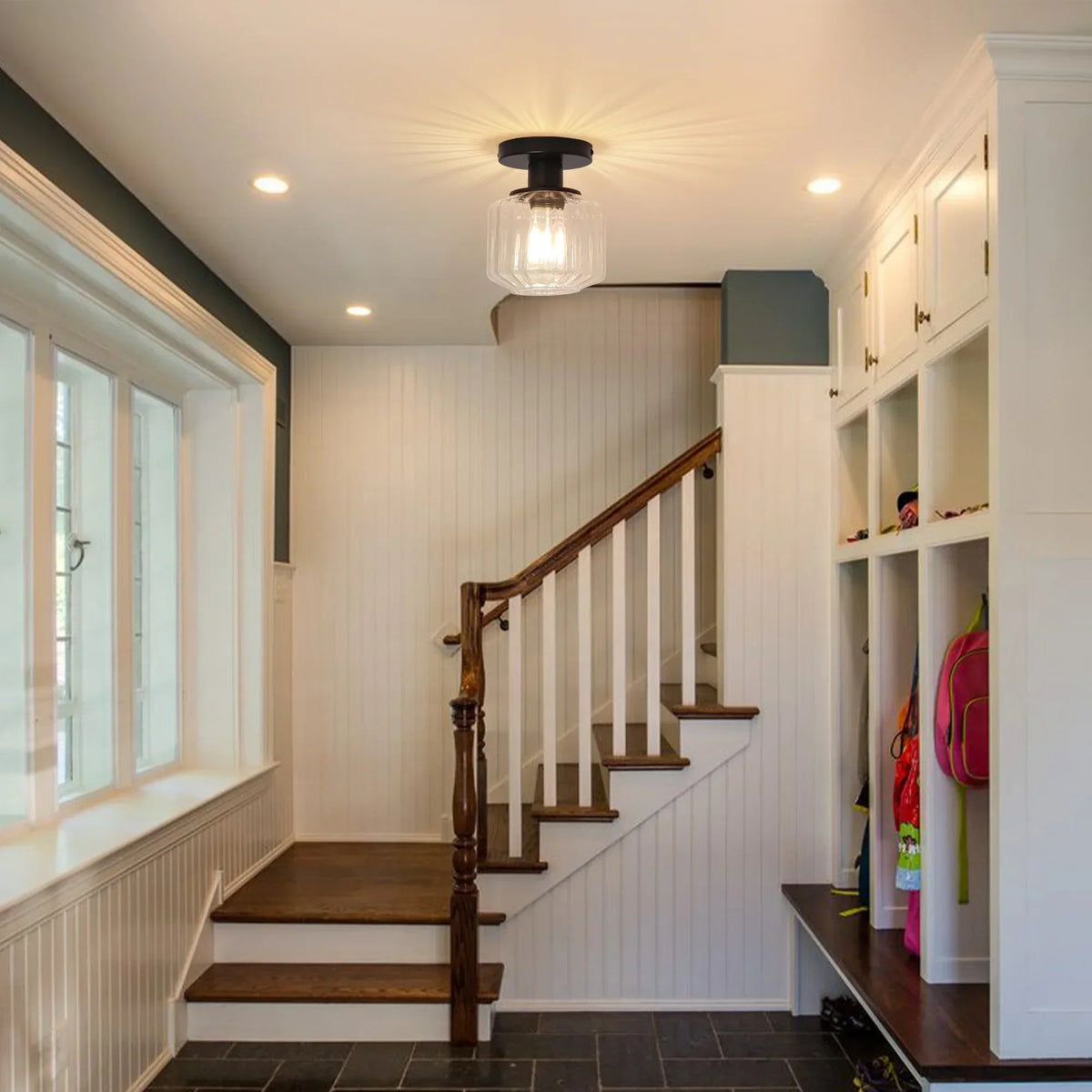 6 Inch Marico 1-Light Semi-Flush Mount Ceiling Light, photo 4 of 13