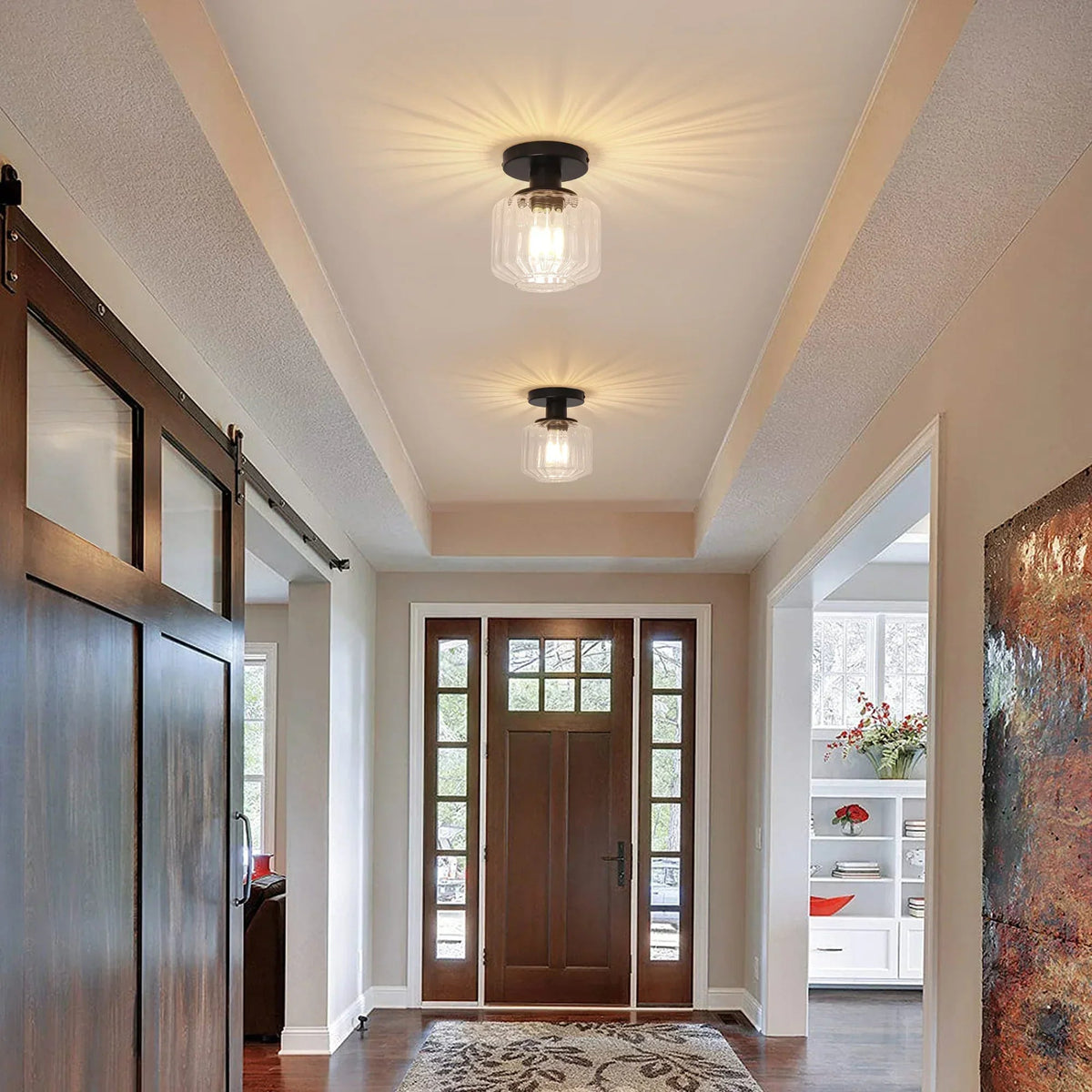 6 Inch Marico 1-Light Semi-Flush Mount Ceiling Light, photo 2 of 13