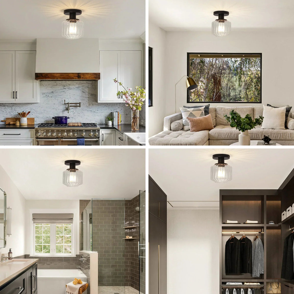 6 Inch Marico 1-Light Semi-Flush Mount Ceiling Light, photo 8 of 13